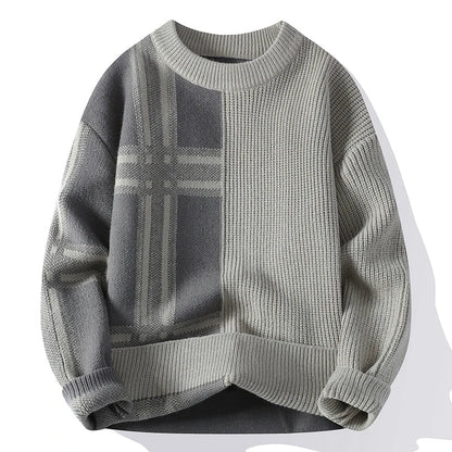 Herren Gerippter Langarmpullover