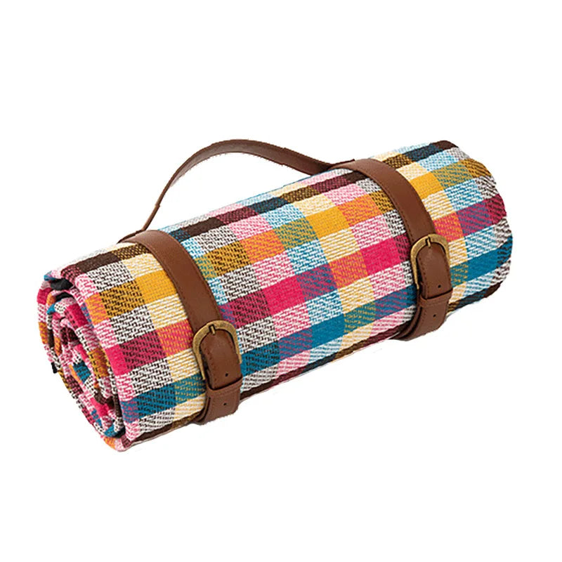 Wasserdichte Picknickdecke Kariert mit Tragegurt