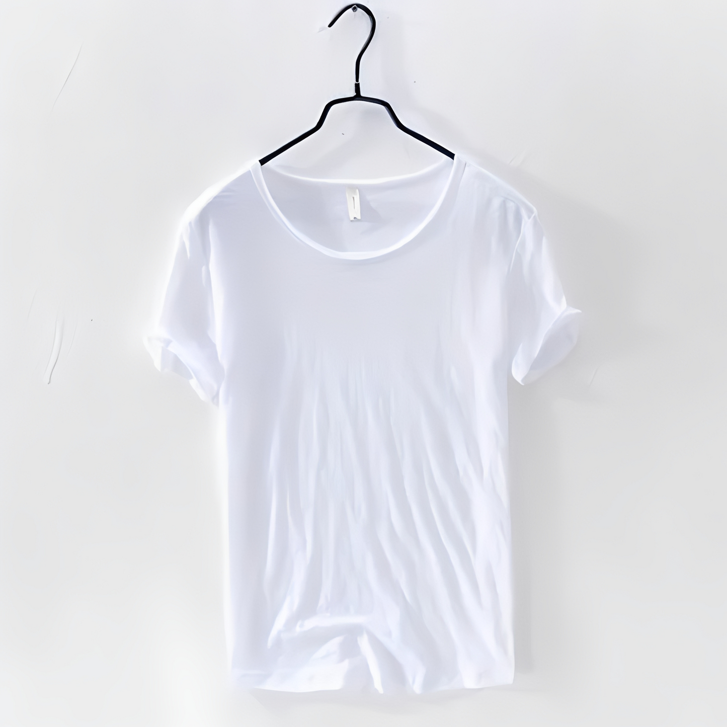 Herren Sommer T-Shirt Klassisch Baumwolle Weiß