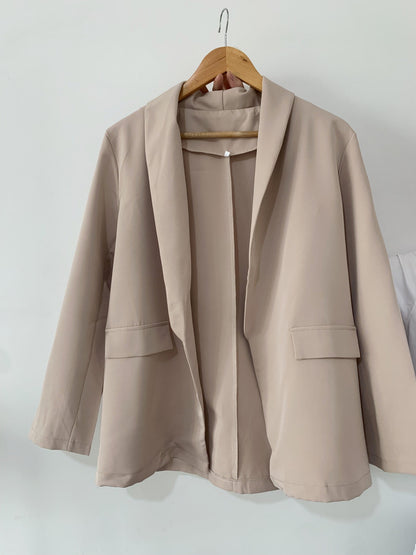 Damen Blazer Offene Front Elegant Tailliert