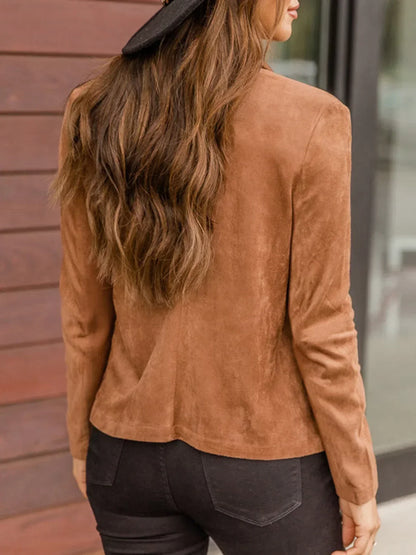 Damen Elegante Langarmjacke Slim Fit Freizeitmode