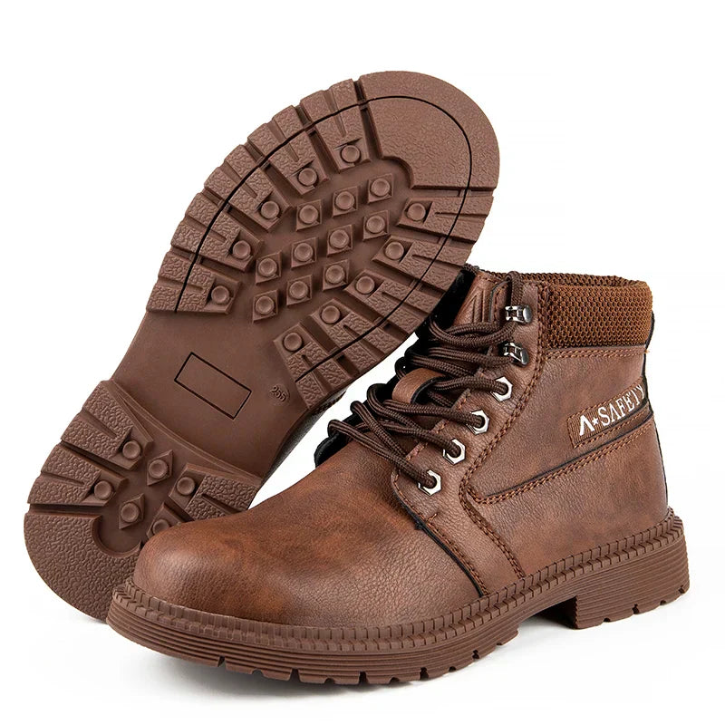 Herren Sicherheitsstiefel Wasserdicht Stahlkappe Rutschfest