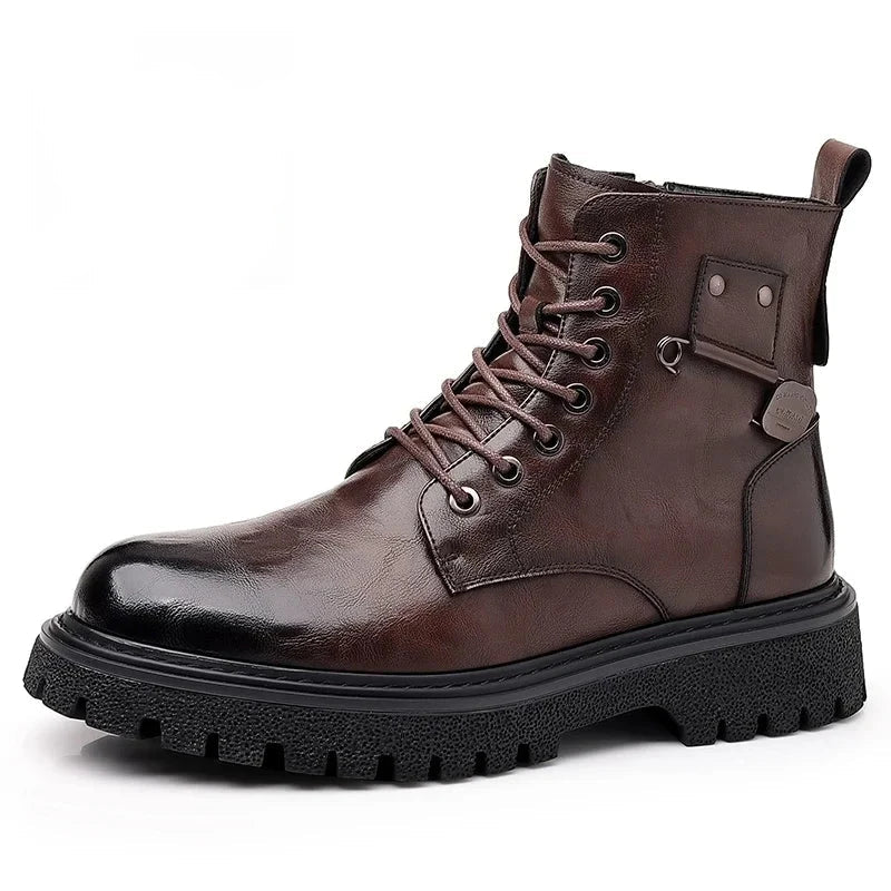 Herren Stiefel Schnürstiefel Geschlossen