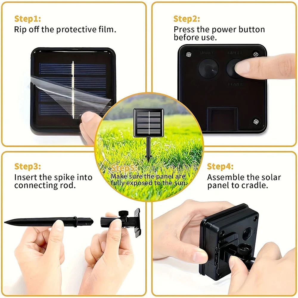 LED Solar Lichterkette Wasserdicht IP44 Für Garten Terrasse Camping