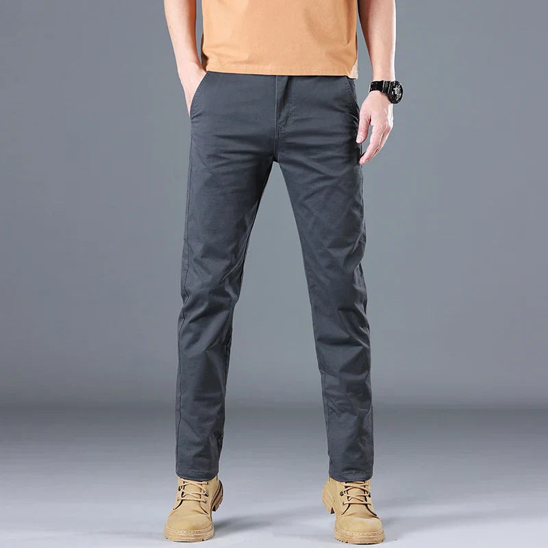 Herren Baumwollhose Slim Fit Gerades Bein