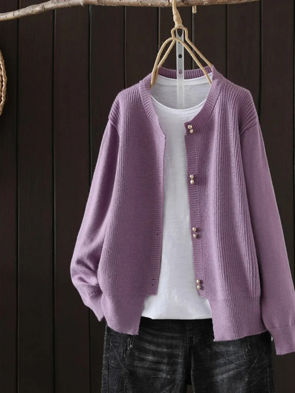 Elara Damen Cardigan Perlenknöpfe