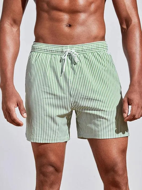 Herren Badeshorts Gestreift Sommer