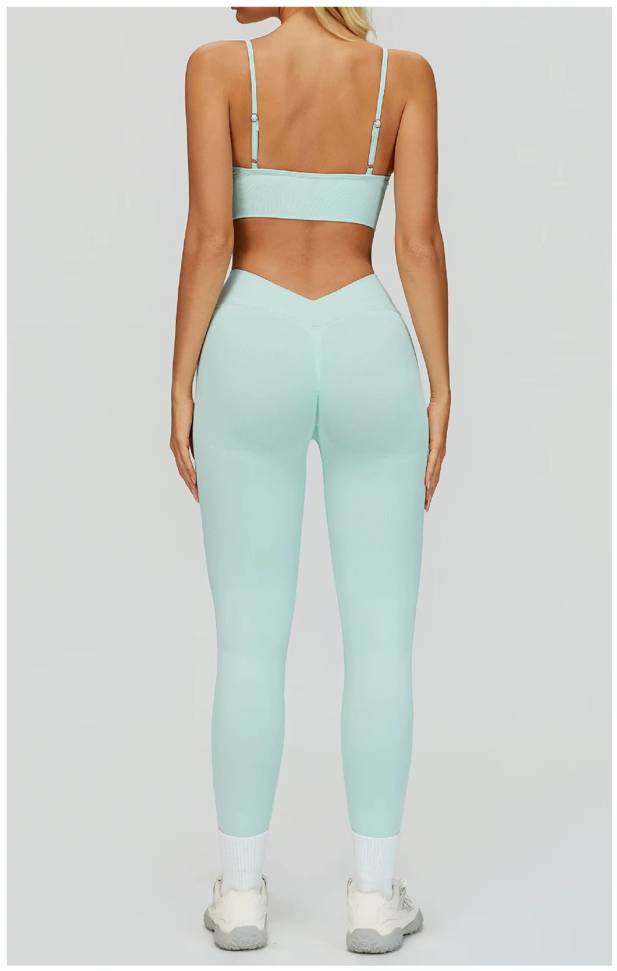 Damen Sportoutfit 3-teilig Leggings BH Jacke