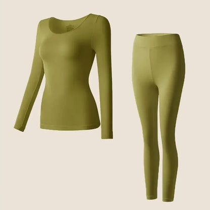 Thermounterwäsche Set Damen Langarmshirt und Leggings