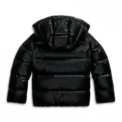Nuvessa Damen Winterjacke Gepolstert Kapuze Glänzend