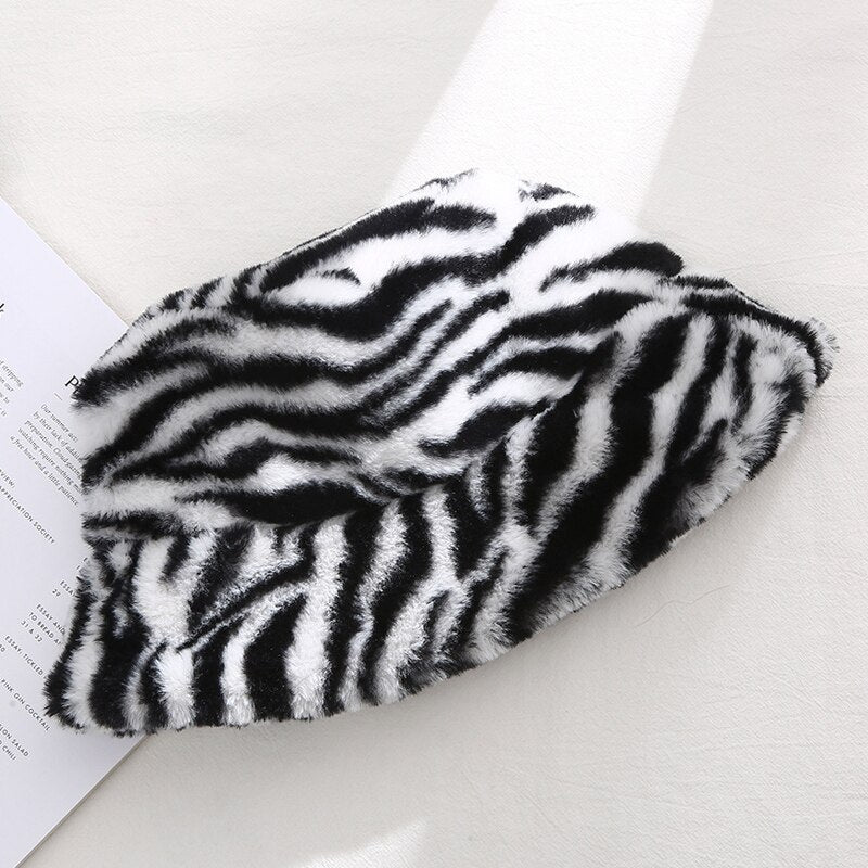 Weiche Unisex Mütze Warm Plüsch Winter Bucket Hat → Weiche Unisex