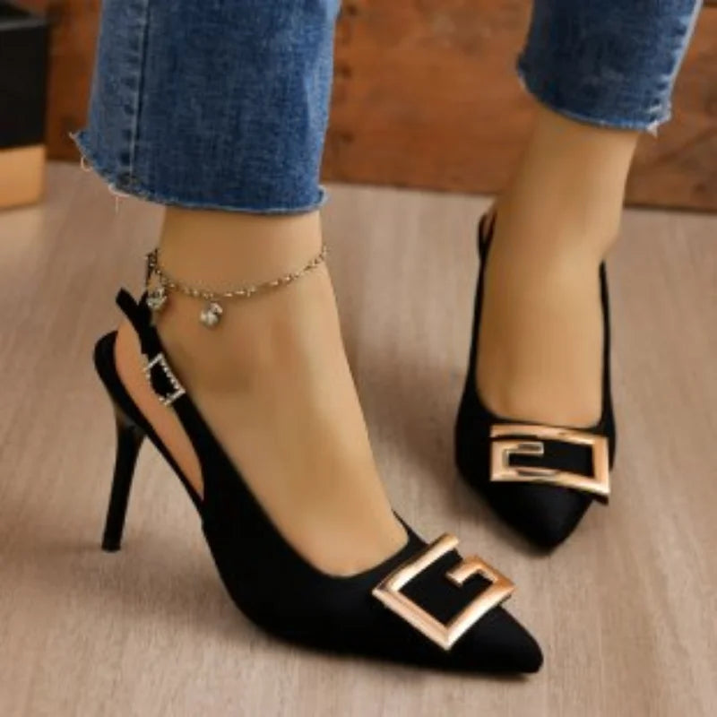 Damen High Heels Sandalen Mittel Absatz