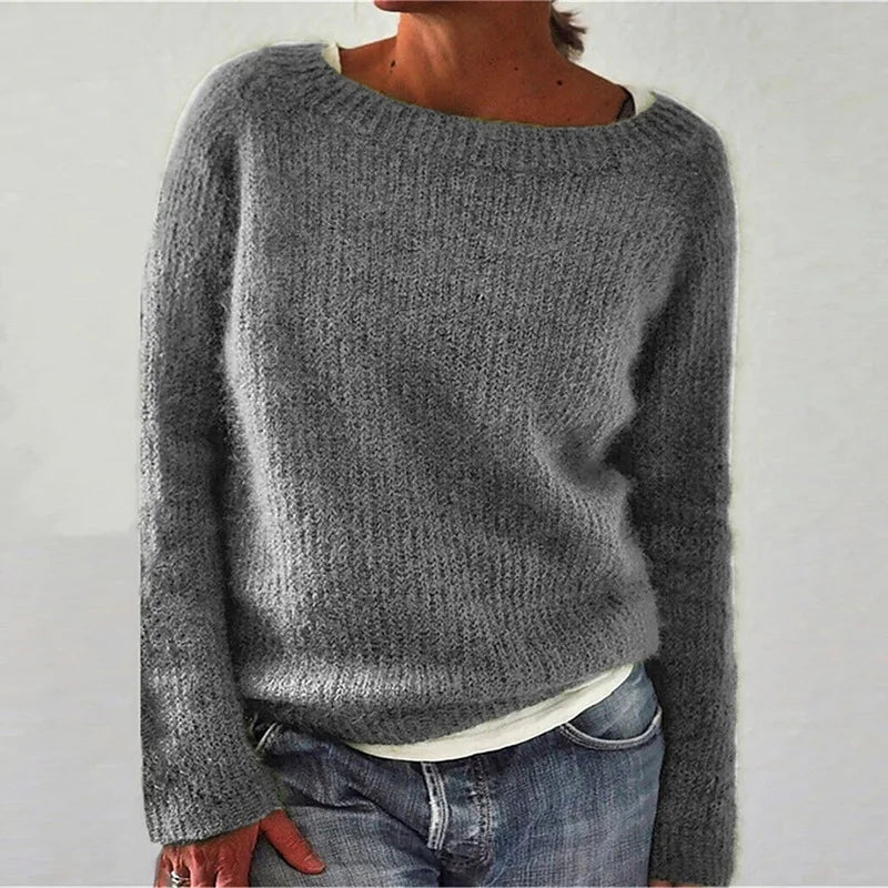 Damen Winterpullover Rundhals Norweger Style