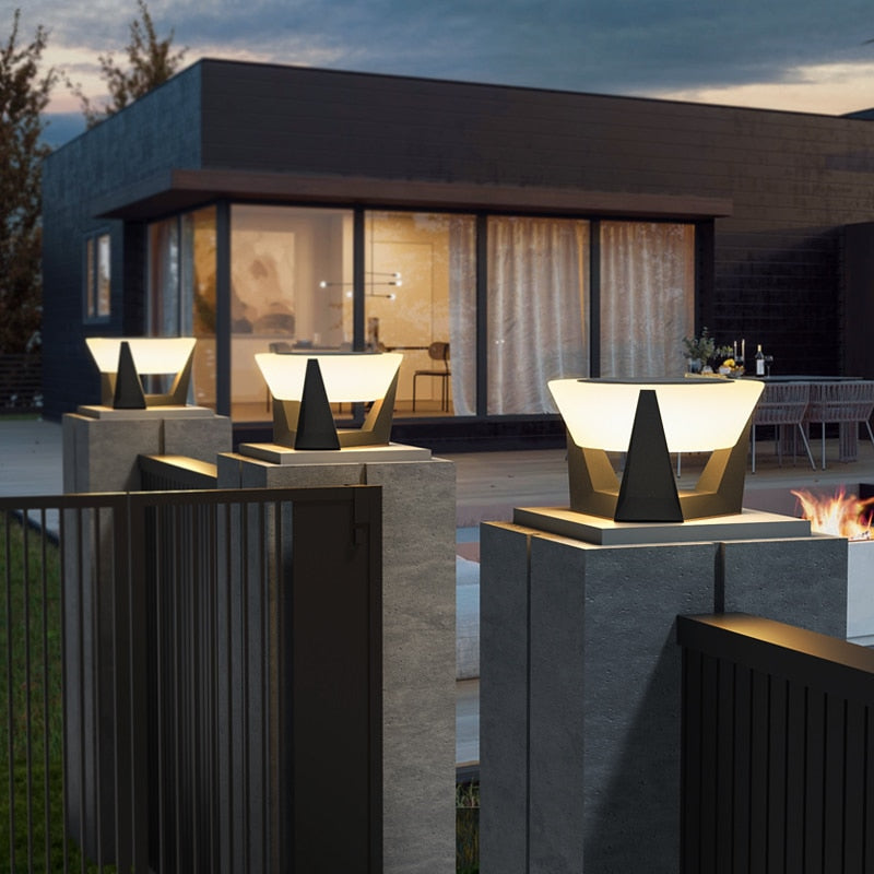 Solar LED Außenlampe Geometrisches Design
