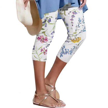 Norvielle Damen Sommerhosen Blumenmuster