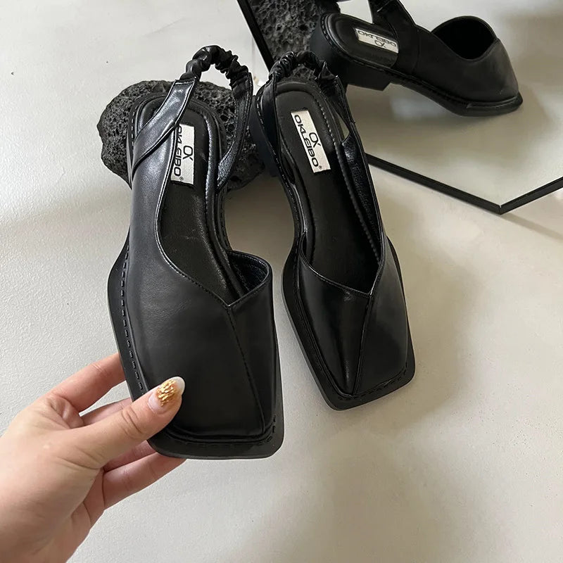 Damen Slingback Ballerina Heels Minimalistisch