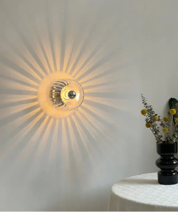 Moderne Glas Wandleuchte Strahlen-Effekt