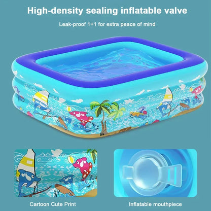 Aufblasbarer Kinder-Splash-Pool Extra Dickes PVC 110-180cm