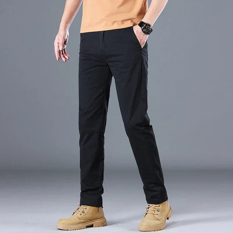 Herren Baumwollhose Slim Fit Gerades Bein