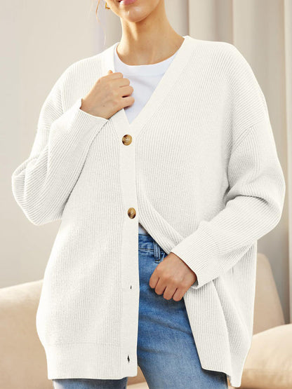 Norvielle Damen Strickjacke Gestrickt Herbst