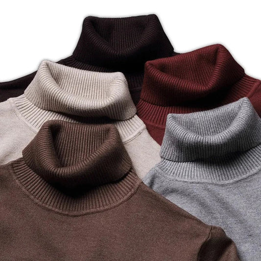 Herren Rollkragenpullover Baumwolle Bequem - Norvielle