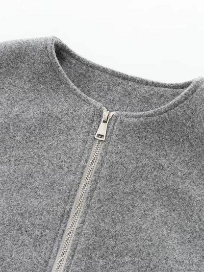 Damen Kurzjacke Locker Geschnitten Alltag
