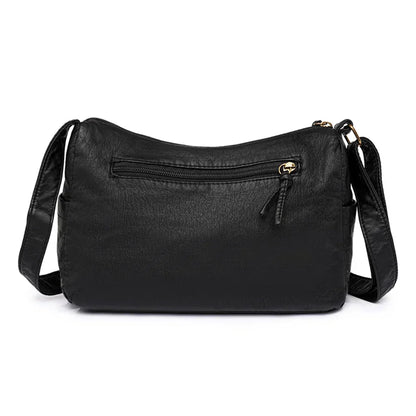 Norvielle Damen Luxe Schultertasche Mehrfachfächer