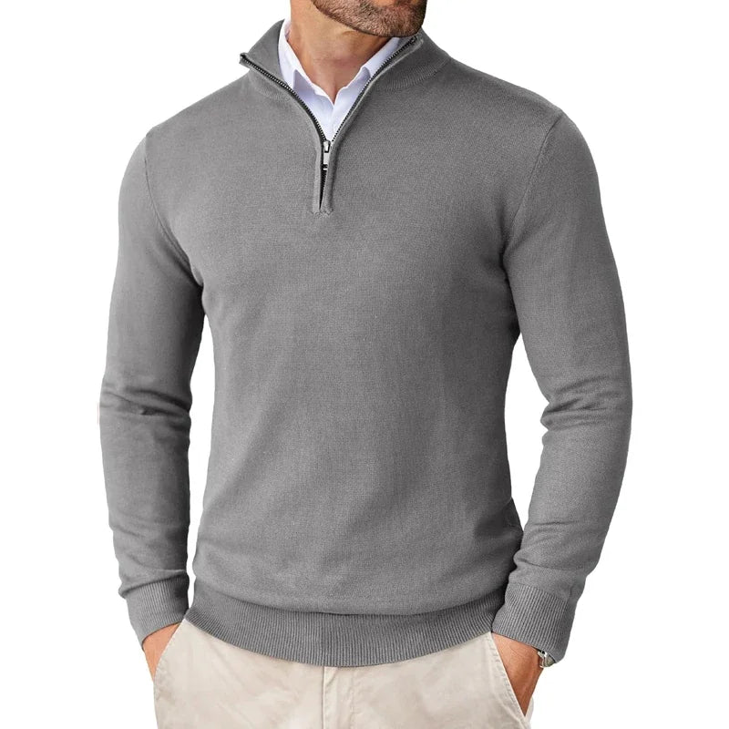 Herren Pullover Frontreißverschluss Ruhiger Schnitt