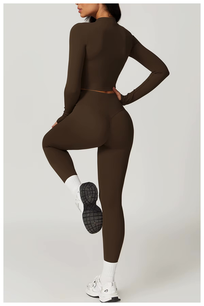 Damen Sportset 3-teilig Weste Oberteil Hose