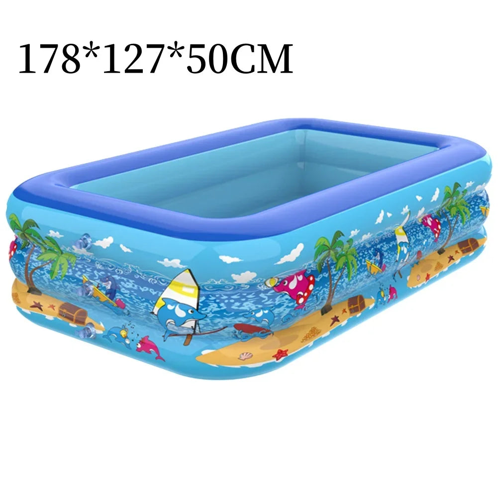 Aufblasbarer Kinder-Splash-Pool Extra Dickes PVC 110-180cm