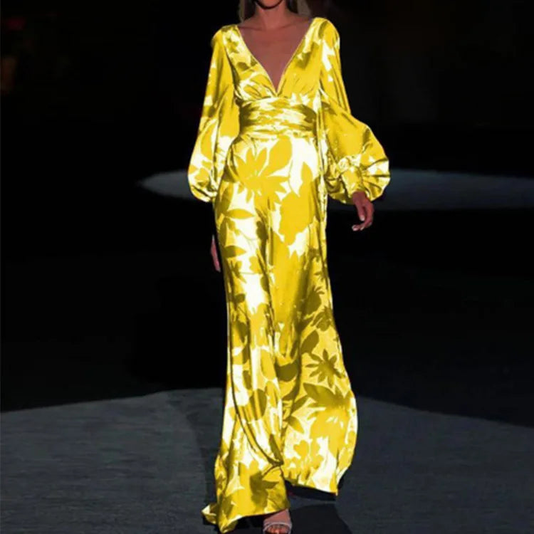 Norvielle Damenkleid V-Ausschnitt Modisch
