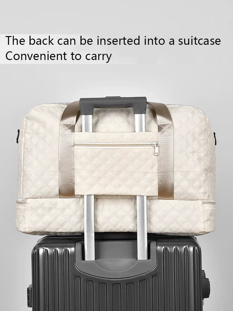 Reisetasche Leicht Diamantmuster Kabinentauglich Faltbar
