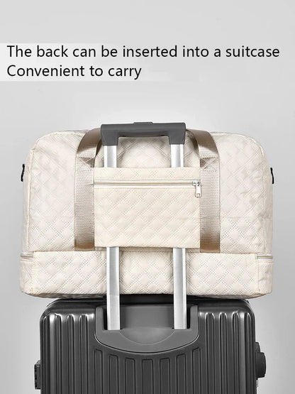 Reisetasche Leicht Diamantmuster Kabinentauglich Faltbar