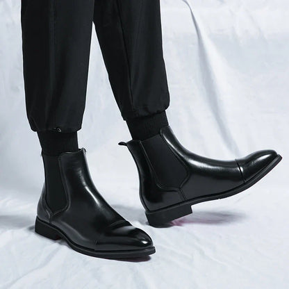 Herren Stiefel Durchgehende Schafthöhe Seitenstruktur