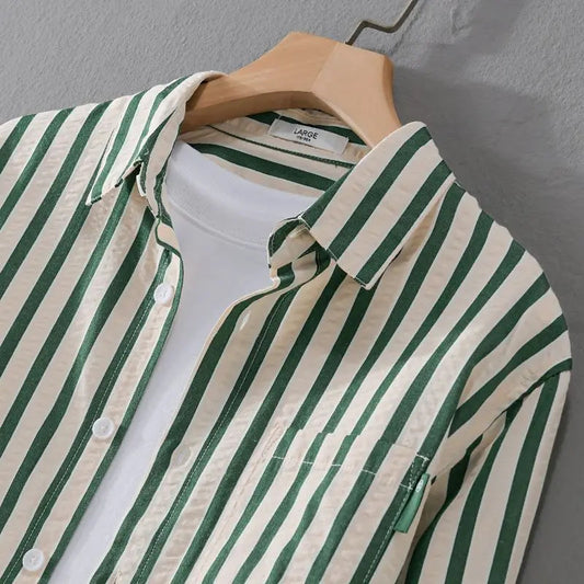 Norvielle Herren Gestreiftes Button-Down Hemd - Norvielle