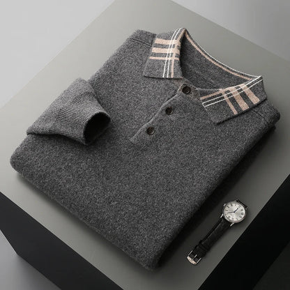 Herren Strickpullover Klassisch Winter Beige