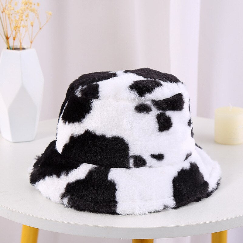 Weiche Unisex Mütze Warm Plüsch Winter Bucket Hat → Weiche Unisex