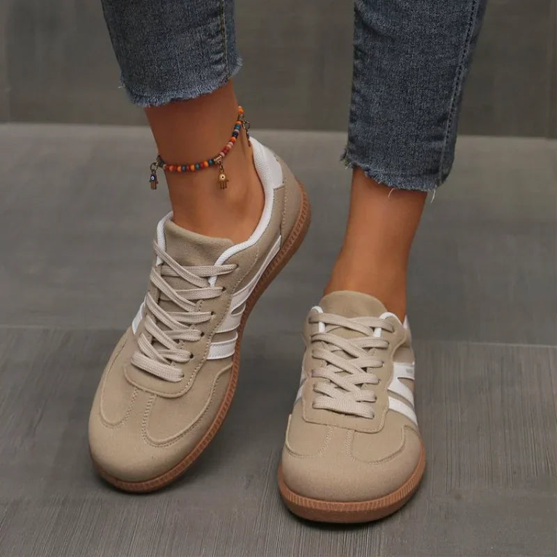 Sneaker Damen Herren Schnürschuhe Gummisohle