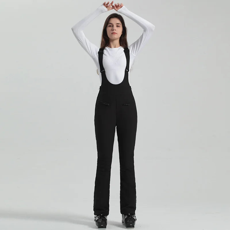 Damenhose mit Trägern Elastischer Bund