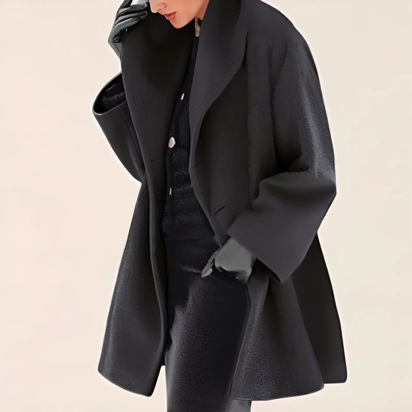Damen Wintermantel Strukturdesign Schnitt