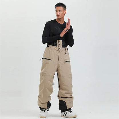 Unisex Skihose Trägersystem Funktionsmaterial Schwarz - Norvielle