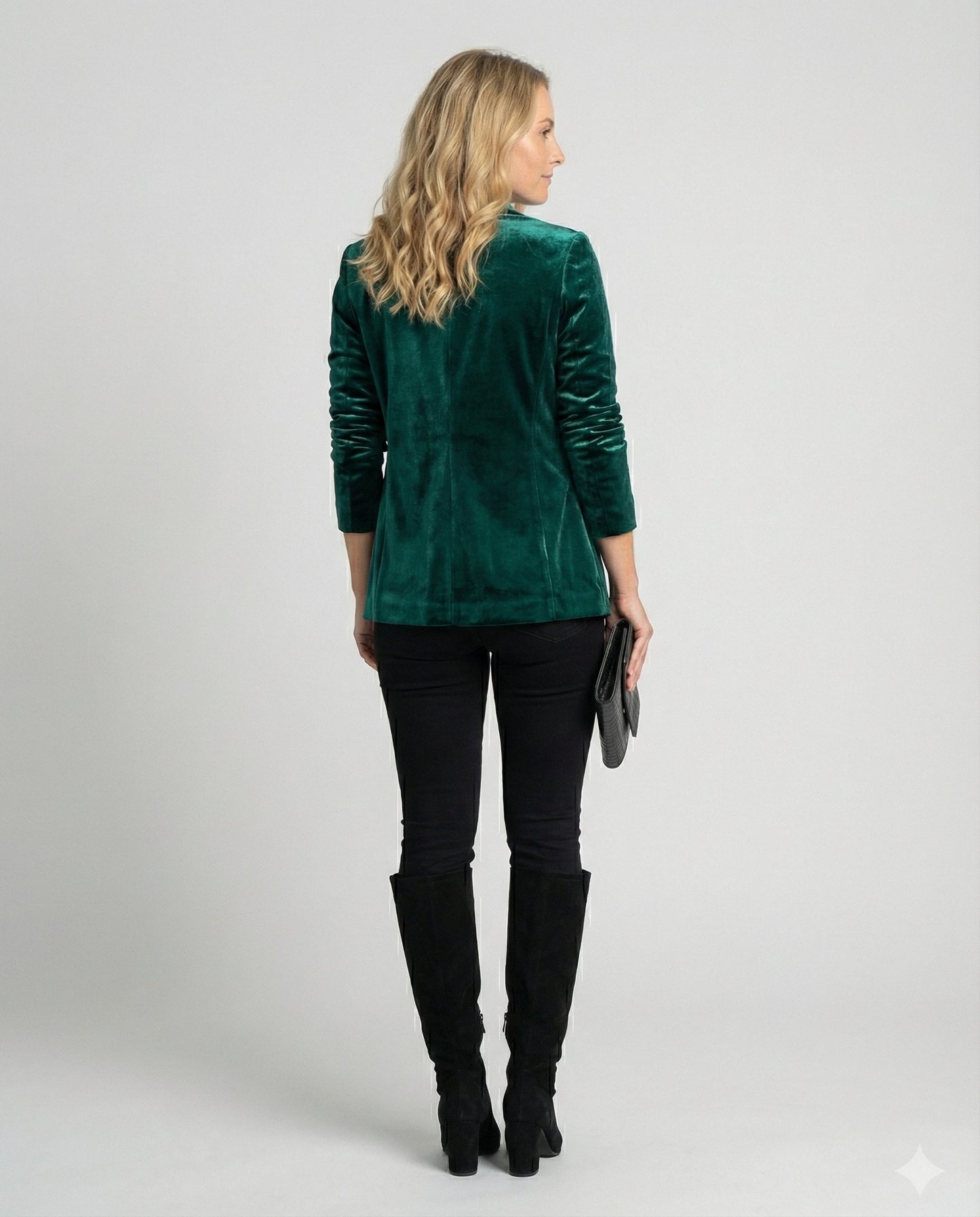 Damen Samtblazer Elegante Jacke