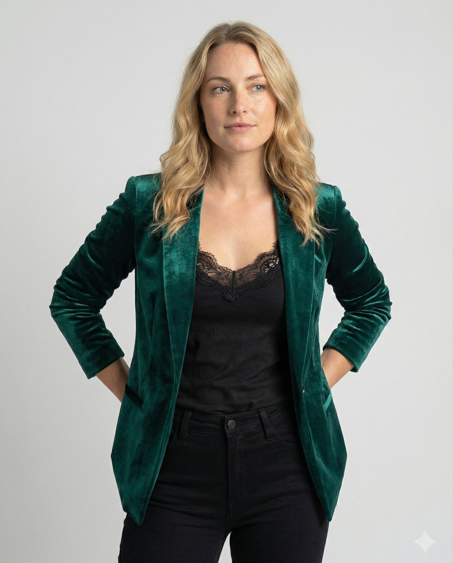 Damen Samtblazer Elegante Jacke - Norvielle