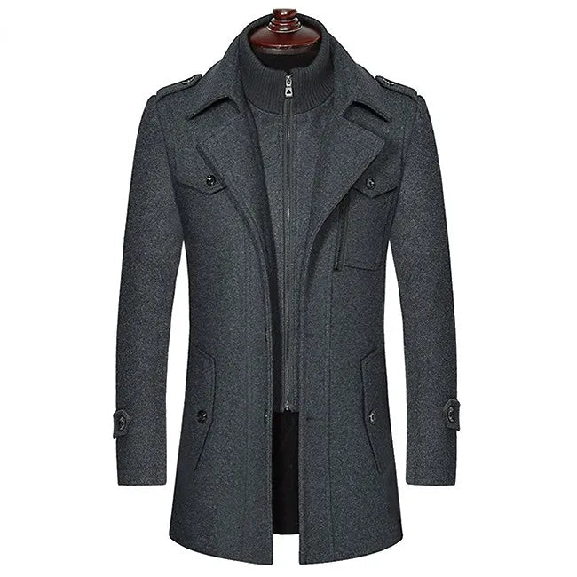 Norvielle Herren Wollmantel Trend
