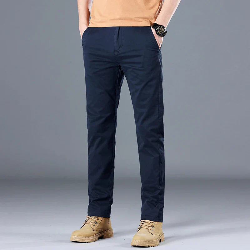 Herren Baumwollhose Slim Fit Gerades Bein