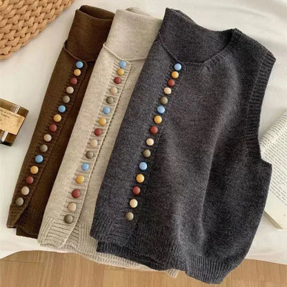 Maribel Damen Strickweste Bunt