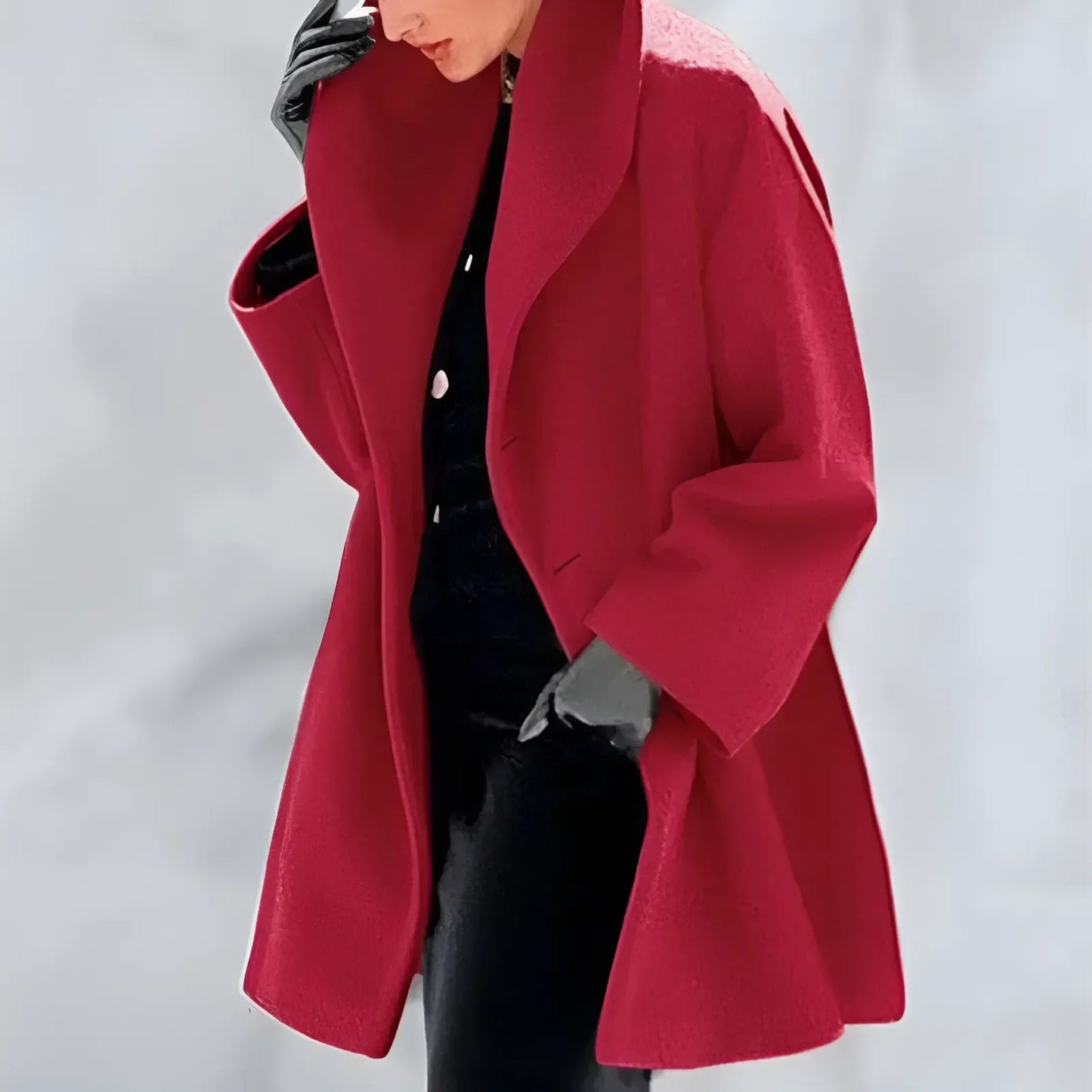 Damen Wintermantel Strukturdesign Schnitt