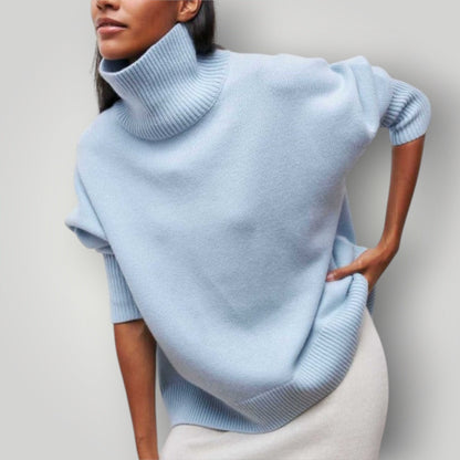 Damen Übergrößen Rollkragenpullover Warmer Strick
