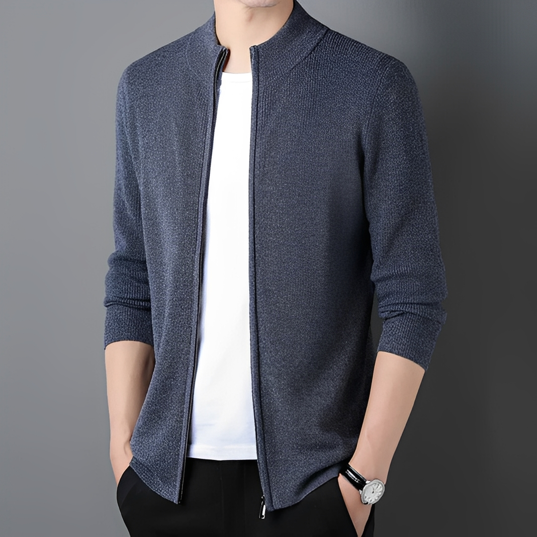 Herren Cardigan Reißverschluss Bequem