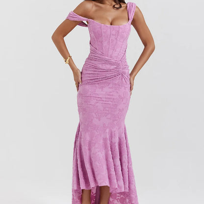 Gerafftes Damenkorsettkleid Tiefes Dekolleté